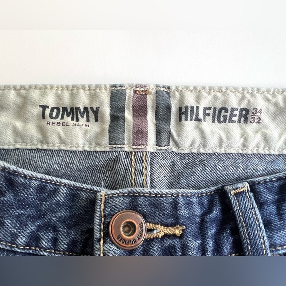 Tommy Hilfiger Rebel Slim Straight Leg Jeans Size 34/32 - Picture 5 of 9